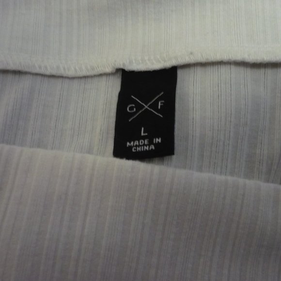 Rayon Blend Gentle Fawn Off Shoulder White Tank Top - Picture 8 of 8